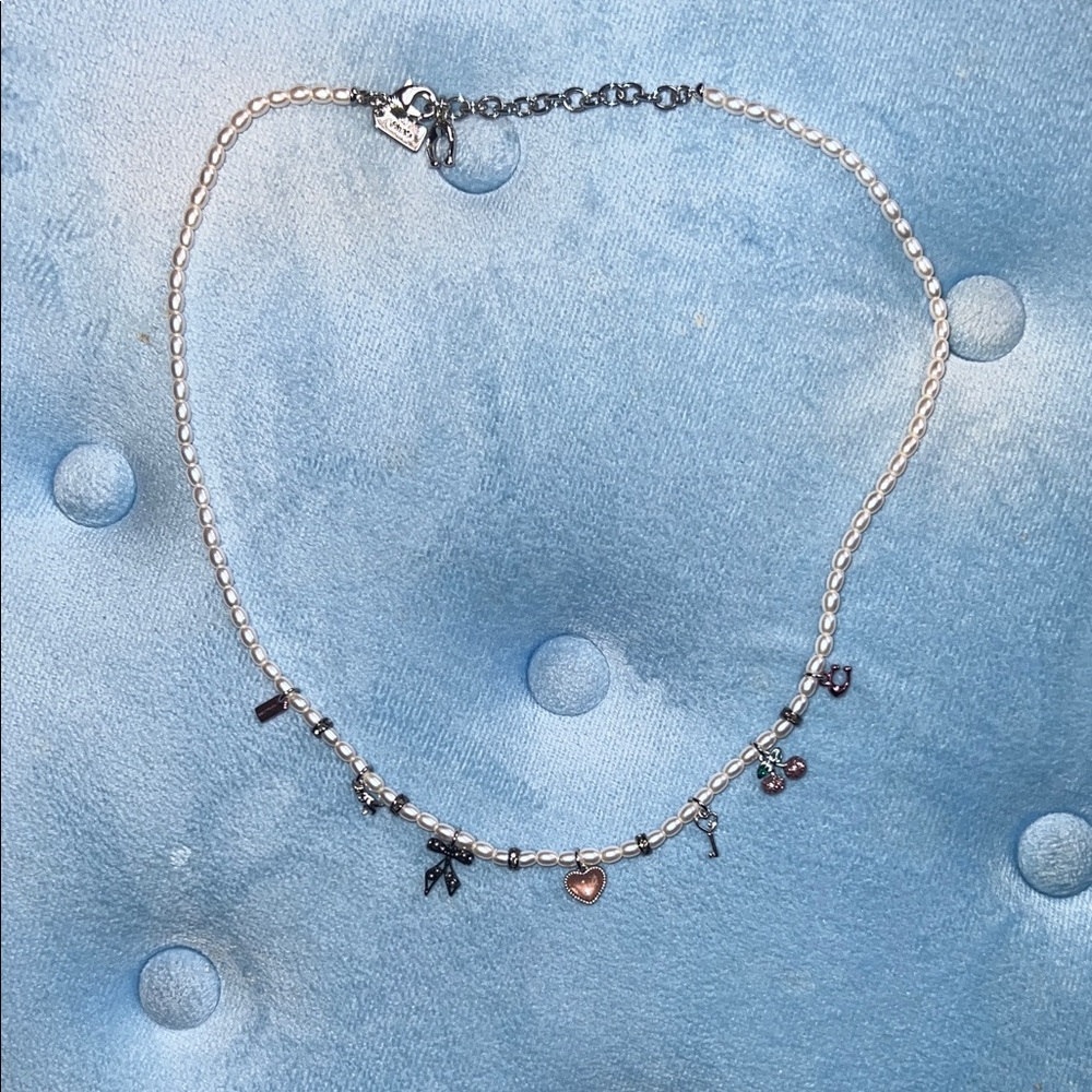 Coach Silver Charm Necklace
